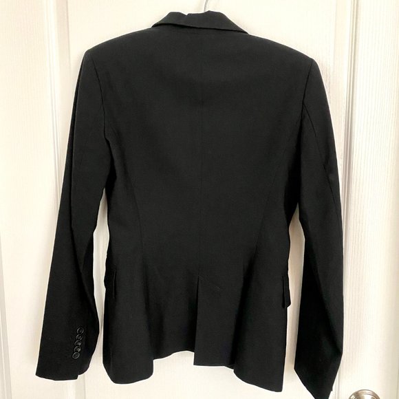 Zara Black Single Breasted One Button Blazer Size 4 - Picture 10 of 13
